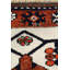 Tapis unique ivoire / orange / rouge / bleu marine de 3 pi 11 po x 12 pi 1 po pictural Herki