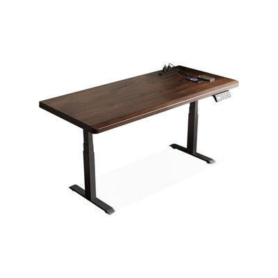 Black Walnut Rectangular Solid Wood Standing desk