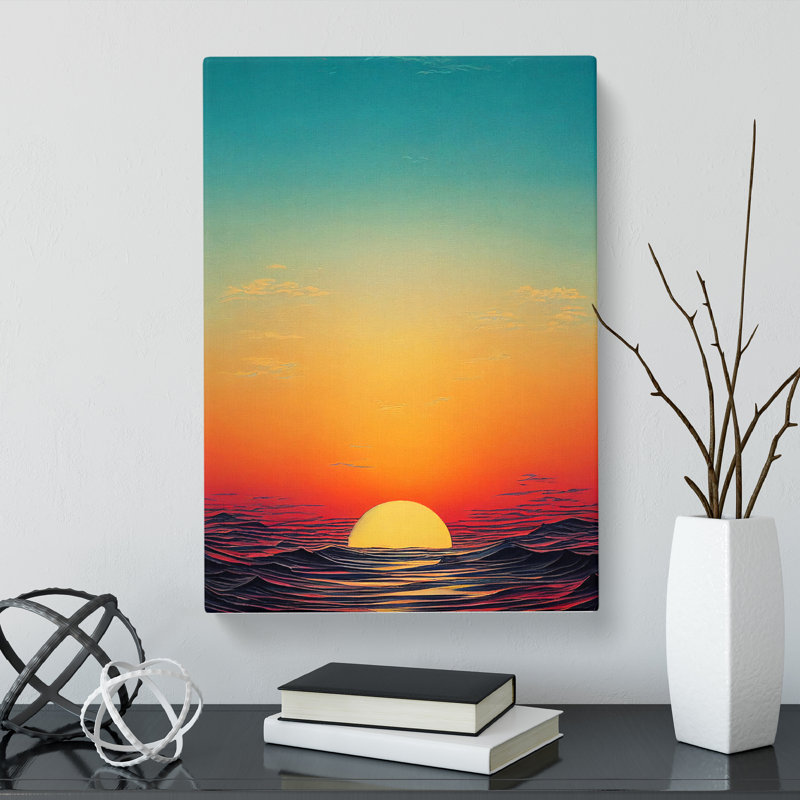 CAN-V0523-2245X Serene Japanese Sunset Vol.2 - Wrapped Canvas Print, 76cm H x 50cm W x 3cm D