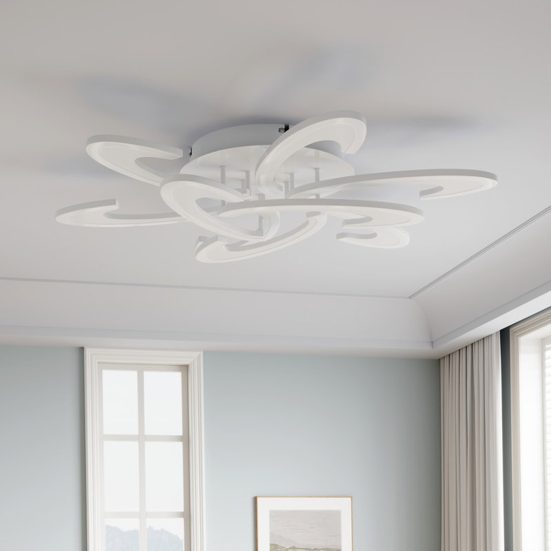 Corse 3000K/4500K/6000K LED Dimmable Ceiling Light Modern Flower Shape Ceiling Lamp Fixture