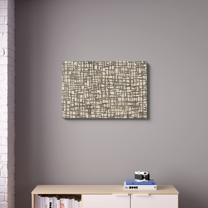 Endless Squares Natural - impression sur toile tendue, H 20 po x l 30 po