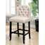 Fauteuil rustique capitonné à boutons 2 pièces de style rustique avec dossier à oreilles antique pour la salle à manger-1817278071