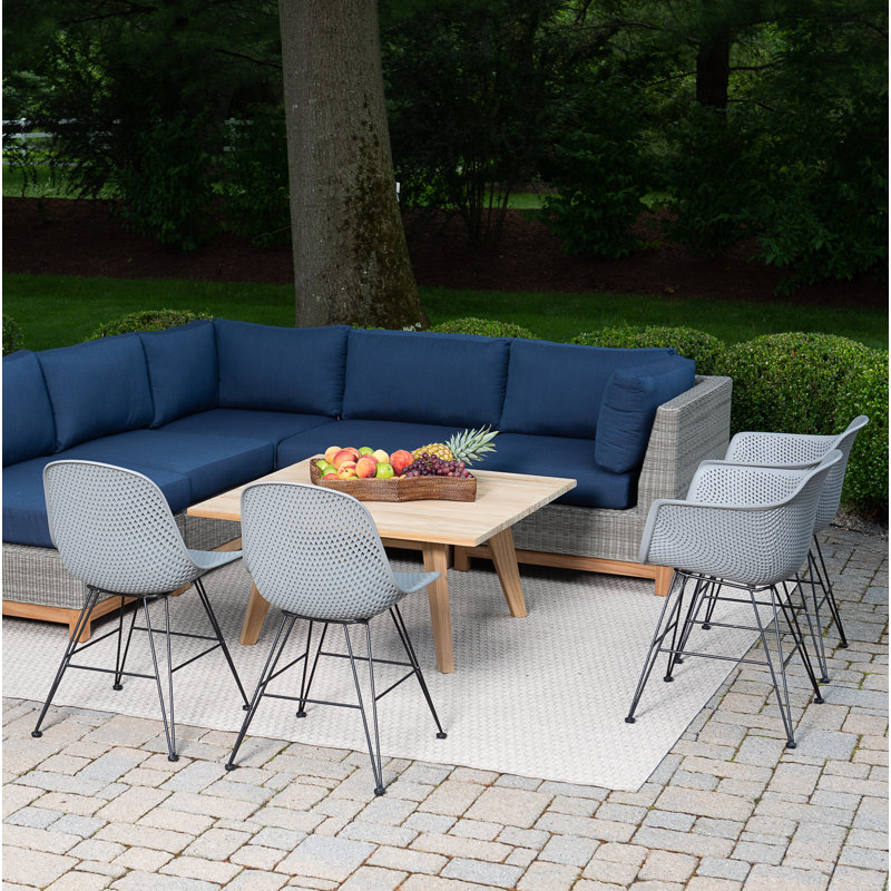 Chaise d'appoint de patio Dusti, Gris