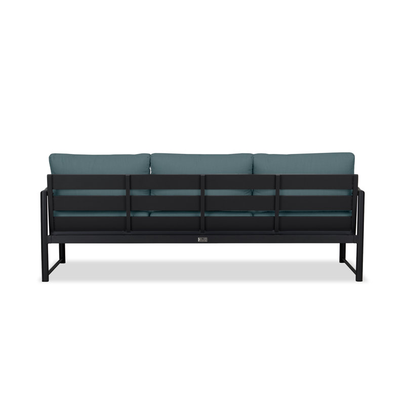 Alto Outdoor 3 - Seat Patio Sofa, Canvas Charcoal Sunbrella® Canvas, Black