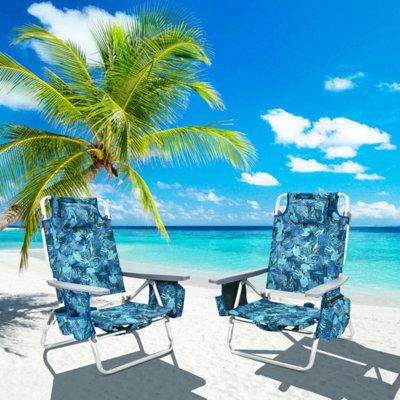Chaise de plage 2 pièces