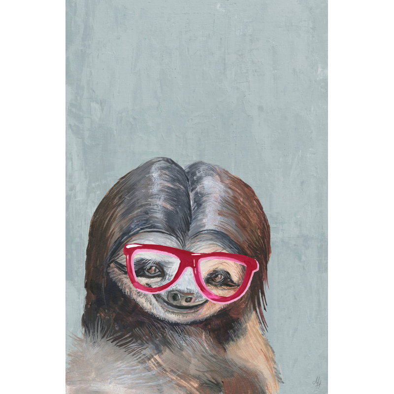 Wilkens «Nerdy Sloth II», reproduction sur toile tendue, H 18 po x l 12 po x P 1,5 po, Toile tendue