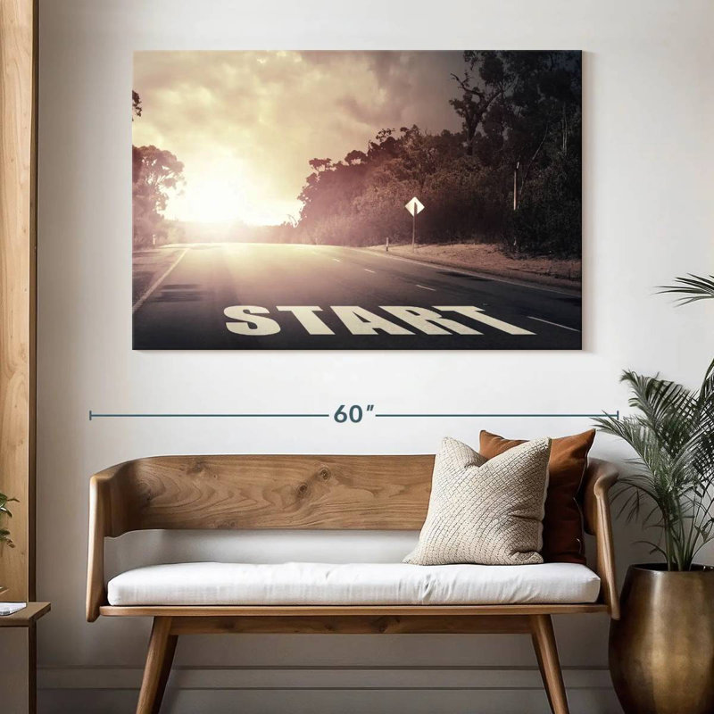 Tergel Start Road Typography, 34" H x 51" W
