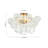 Wynetta 3 - Light Textured Glass Bubble Semi Flush Mount