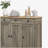 HOMCOM side cabinet with solid wood top, modern kitchen storage cabinet, coffee bar cabinet with 3 drawers, door, and adjustable shelves, wear-resistant gray