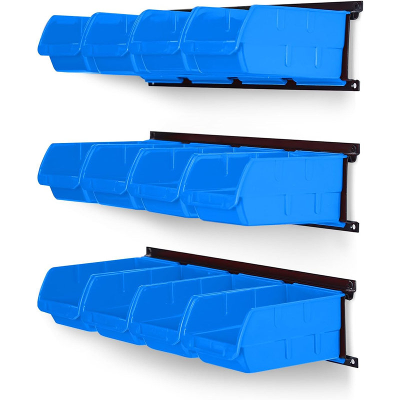Bacs de rangement muraux, bacs de rangement suspendus en plastique
