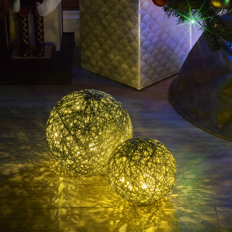 LED Lamp, Silver Glitter