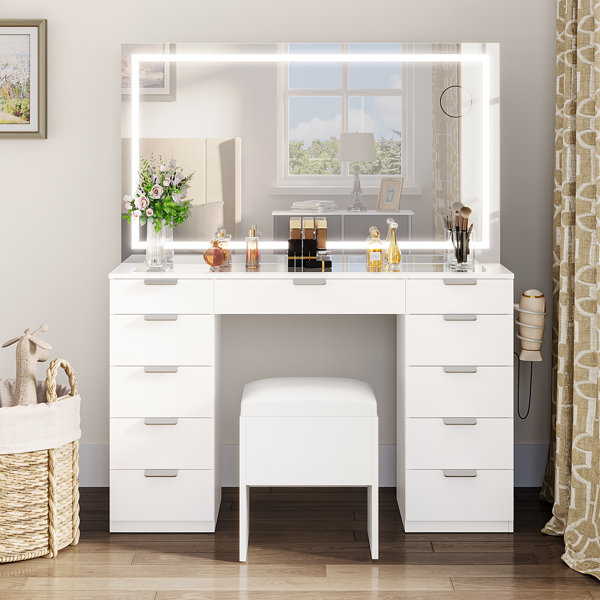 Edrosie Inc Large Makeup Vanity | Wayfair