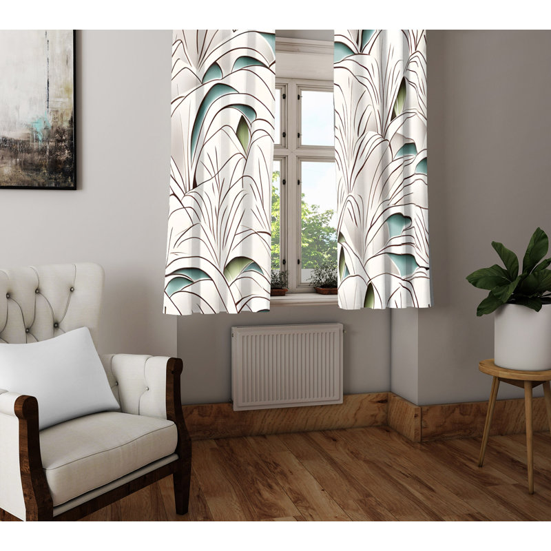 Brenae Semi Sheer Curtain Pair, 56" W x 78" L