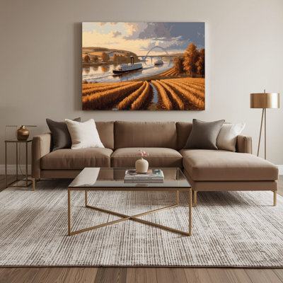 USA State Missouri Brown Canvas Wall Art