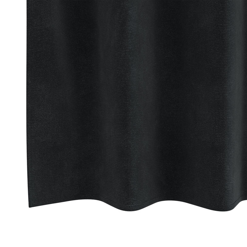 Curtains Polyester Medium Decorative Inlays, Black, 140cm Width x 175cm Drop
