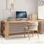 Bureau rectangulaire en bois massif Burlywood-757130290