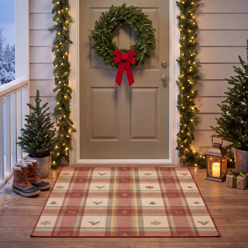 Tapis de Noël moderne Cizre, Rectangle 9 pi 10 po x 14 pi 9 po