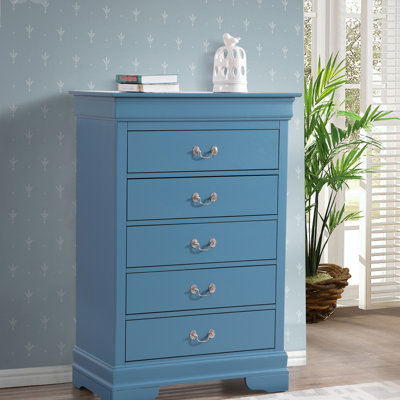 Commode Louis Phillipe, bleu sarcelle