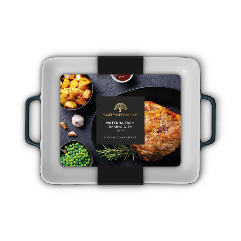 Barbary & Oak Nattura Rectangle Stoneware Casserole Bakeware, Agave