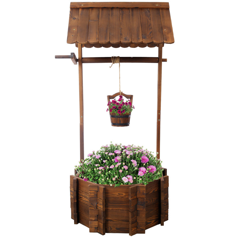 Décoration rustique d'extérieur en bois rustique pour jardin, jardin et jardin