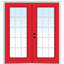 Portes d'entrée intérieures pré-montées en fibre de verre apprêtée avec grilles internes-45711187-45711188-45711196