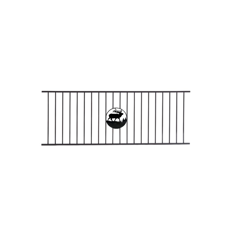 Fe26 Elk Silhouette Ornament Insert Gloss Black