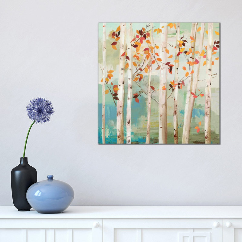 Fall Birch Trees 1 Piece Painting on Canvas, 45.72 cm H x 45.72 cm W x 1.91 cm D, Wrapped Canvas