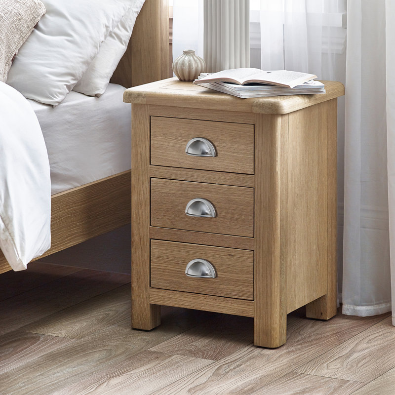 Jeremey 45cm W Solid Wood Bedside Table