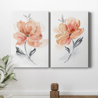 «Soft Sensation I», ensemble de 2 peintures sur toiles