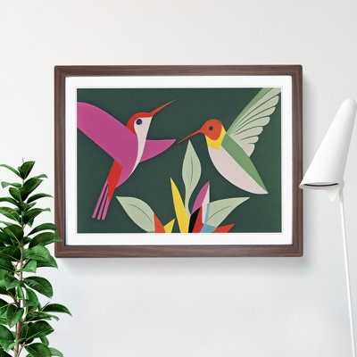 Hummingbirds Abstract - Single Picture Frame Print