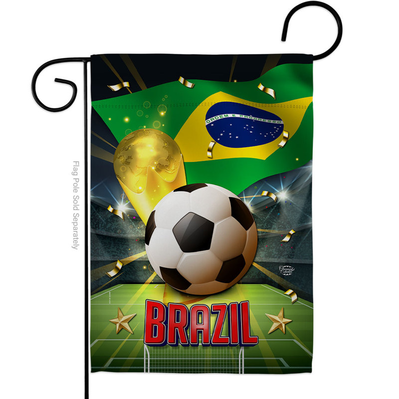 Drapeau de jardin en polyester Javanta, H 18,5 po x l 13 po