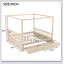 Wooden Canopy Bed With Storage Drawers-403243033-403243044