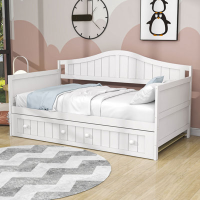 Niesha Twin Size Wooden Daybed with Trundle by Wildon Home