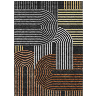Machine Washable Indoor/Outdoor Chantille ACN2549 Mid-Century Modern Rug