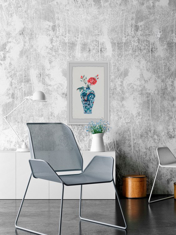 « fleuriing fleurs », reproduction de peinture à l’aquarelle encadrée, H 45 po x l 30 po x P 1,5 po