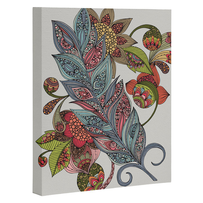 Plume, impression sur toile tendue, H 10 po x l 8 po x P 1,5 po