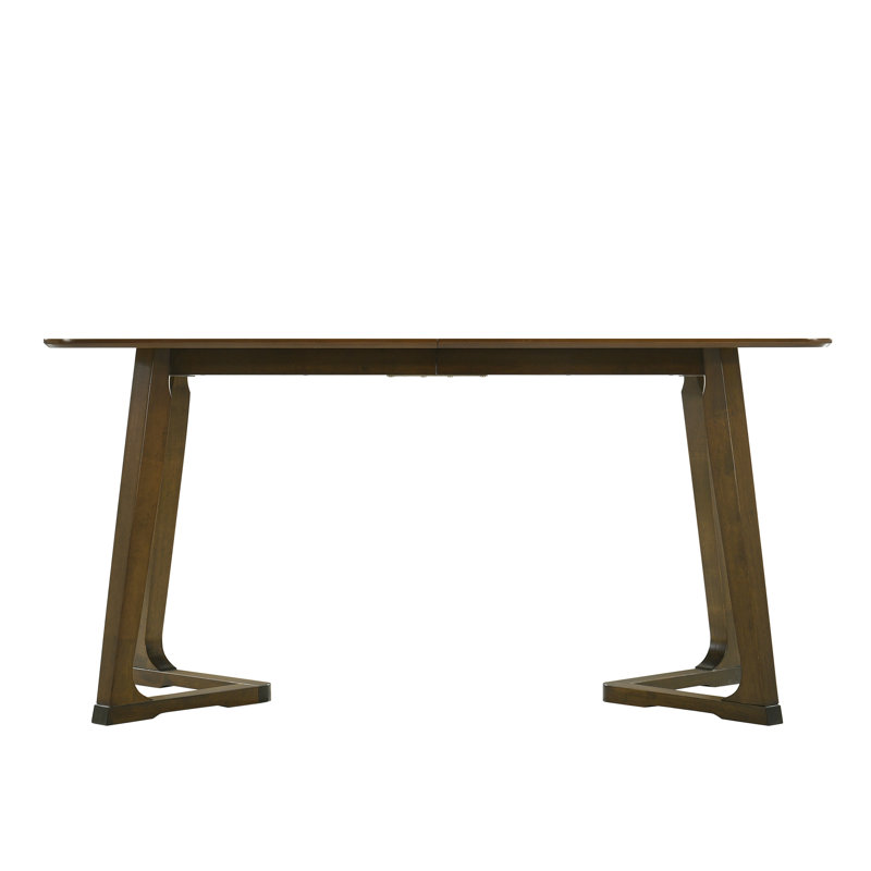 Nema Solid Wood Base Dining Table, Brown