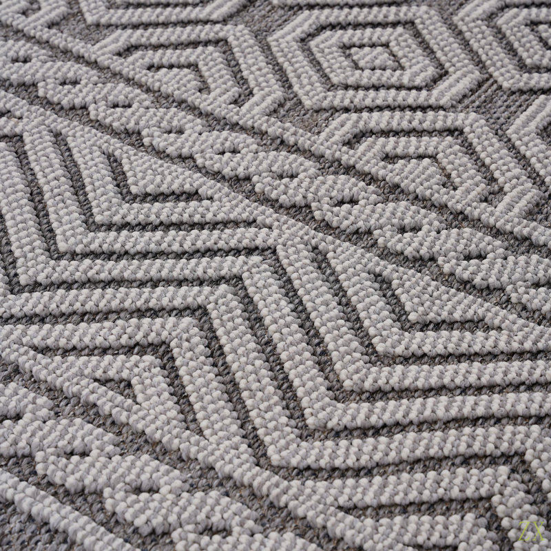 Collection 6X9 Geometric Indoor/Outdoor Area Rug, Rectangle 6'7" x 7'9"