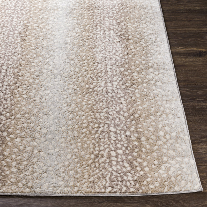 Angelick Camel/Light Grey Area Rug, Rectangle 7'10" x 10'