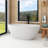 55“ Freestanding Soaking Solid Surface Bathtub
