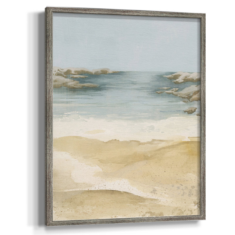 Tranquil Beach II, reproduction encadrée - bois massif, H 21 po x l 17 po