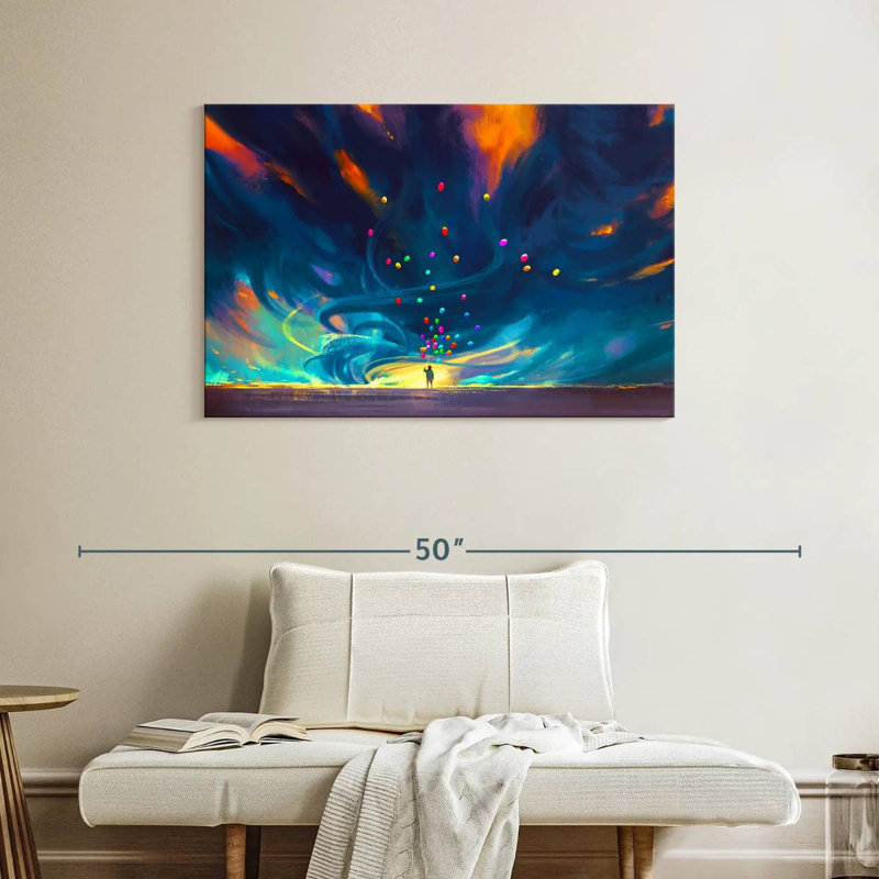 Ashelle fantaisie acrylique, H 26 po x l 39 po