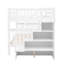 Lit superposé blanc avec escalier avec rangement utile et barrière de sécurité fiable pour le dortoir de la chambre à coucher - Solution de couchage spacieuse et sécuritaire