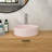 15.75"X15.75" Pink Ceramic Vessel Bathroom Sink-124471342