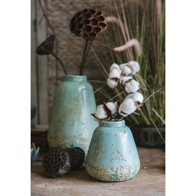 Jo Handmade Ceramic Table Vase, 7" H x 7" W x 7" D