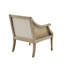 Fauteuil d'appoint avec siège et dossier rembourrés, accoudoirs cannes, l 24,25 po x P 21 po, capacité de poids de 300 lb, sangles en bois massif, coussin de 18 po, h 33,04 po