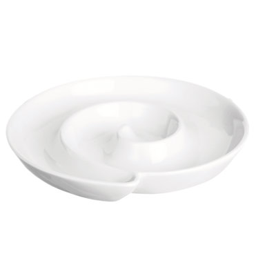 White Home Spiral Service Dish 18X8 Cm
