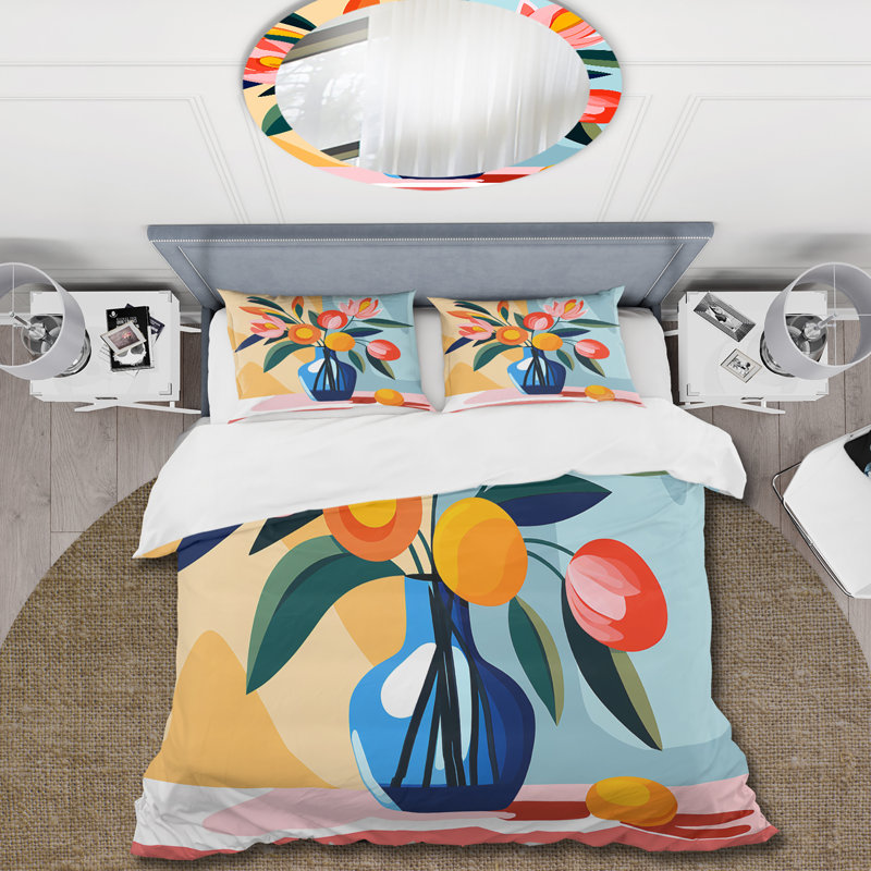 Ensemble de housse de couette Henri Matisse Style Boho Flower Bouquet I - Boho Pottery