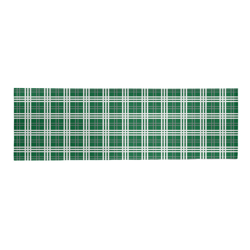 Tapis écossais vert, Tapis de couloir 2 pi 6 po x 8 pi