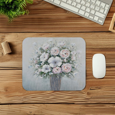Floral Floral Bouquet Dream Modern Gaming Cute Office Laptop Desk Pad Gift Mat Square Rectangle Non-Slip Mousepad